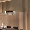 Lampadario A Sospensione Moderno Interstellar Metallo Grigio Luce Led 41W MOD309PL-L40GR4K