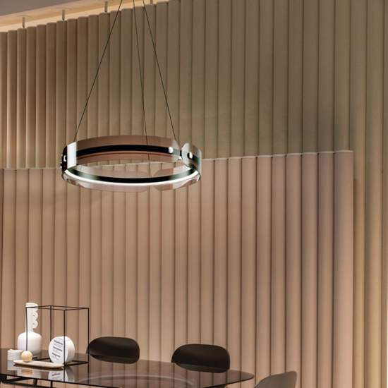 Lampadario A Sospensione Moderno Interstellar Metallo Grigio Luce Led 41W MOD309PL-L40GR4K