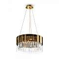 Lampadario Contemporaneo Wonderland Acciaio Oro 4 Luci Diffusori Vetro MOD313PL-04G