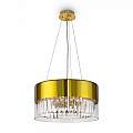 Lampadario Contemporaneo Wonderland Acciaio Oro 4 Luci Diffusori Vetro MOD313PL-04G