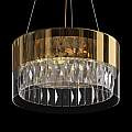 Lampadario Contemporaneo Wonderland Acciaio Oro 4 Luci Diffusori Vetro MOD313PL-04G
