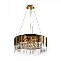Lampadario Contemporaneo Wonderland Acciaio Oro 6 Luci Diffusori Vetro MOD313PL-06G