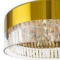 Lampadario Contemporaneo Wonderland Acciaio Oro 6 Luci Diffusori Vetro MOD313PL-06G