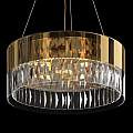 Lampadario Contemporaneo Wonderland Acciaio Oro 6 Luci Diffusori Vetro MOD313PL-06G
