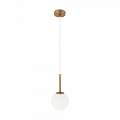 Lampadario Minimal Basic Form Piccolo In Metallo Oro 1 Luce E Diffusore Bianco MOD321PL-01G1