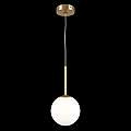 Lampadario Minimal Basic Form Piccolo In Metallo Oro 1 Luce E Diffusore Bianco MOD321PL-01G1