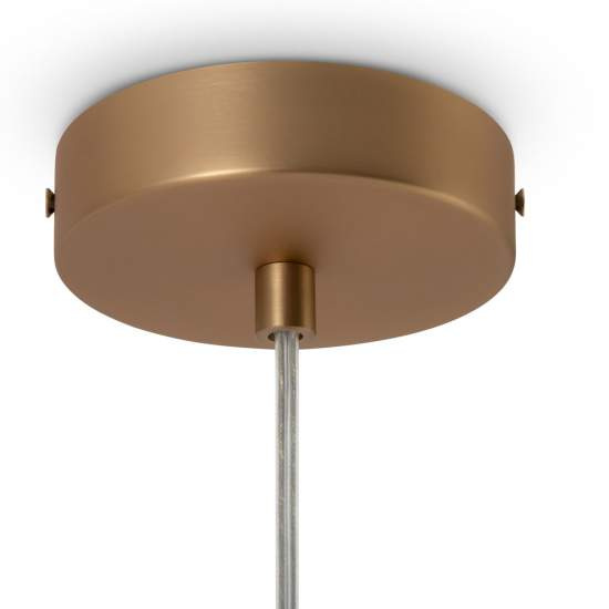 Lampadario Minimal Basic Form Piccolo In Metallo Oro 1 Luce E Diffusore Bianco MOD321PL-01G1