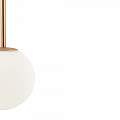 Lampadario Minimal Basic Form Piccolo In Metallo Oro 1 Luce E Diffusore Bianco MOD321PL-01G1