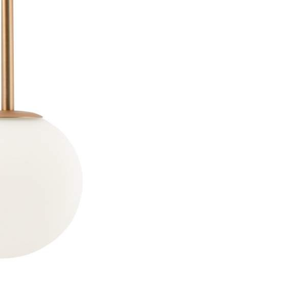 Lampadario Minimal Basic Form Piccolo In Metallo Oro 1 Luce E Diffusore Bianco MOD321PL-01G1