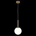 Lampadario Minimal Basic Form Medio In Metallo Oro 1 Luce E Diffusore Bianco MOD321PL-01G2