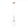 Lampadario Minimal Basic Form Grande In Metallo Oro 1 Luce E Diffusore Bianco MOD321PL-01G3