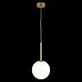 Lampadario Minimal Basic Form Grande In Metallo Oro 1 Luce E Diffusore Bianco MOD321PL-01G3