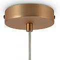Lampadario Minimal Basic Form Grande In Metallo Oro 1 Luce E Diffusore Bianco MOD321PL-01G3