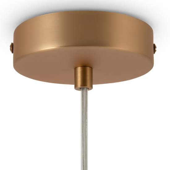 Lampadario Minimal Basic Form Grande In Metallo Oro 1 Luce E Diffusore Bianco MOD321PL-01G3