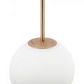 Lampadario Minimal Basic Form Grande In Metallo Oro 1 Luce E Diffusore Bianco MOD321PL-01G3