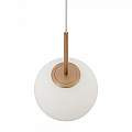 Lampadario Minimal Basic Form Grande In Metallo Oro 1 Luce E Diffusore Bianco MOD321PL-01G3