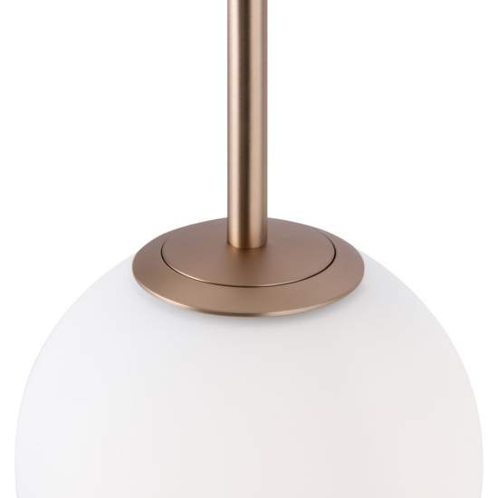Lampadario Minimal Basic Form In Metallo Bianco E Oro 5 Luci E Diffusori Vetro MOD321PL-05G