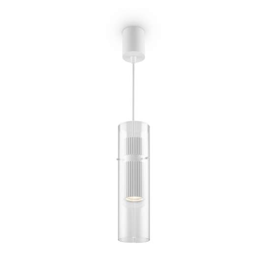Lampadario Sospensione Moderno Dynamics Alluminio Bianco Vetro 1 Luce Gu10 50W MOD326PL-01W