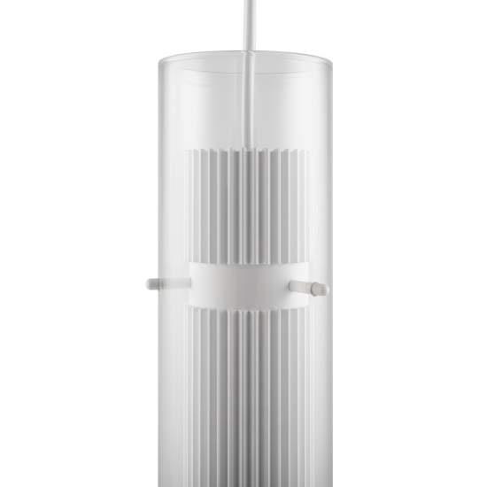 Lampadario Sospensione Moderno Dynamics Alluminio Bianco Vetro 1 Luce Gu10 50W MOD326PL-01W