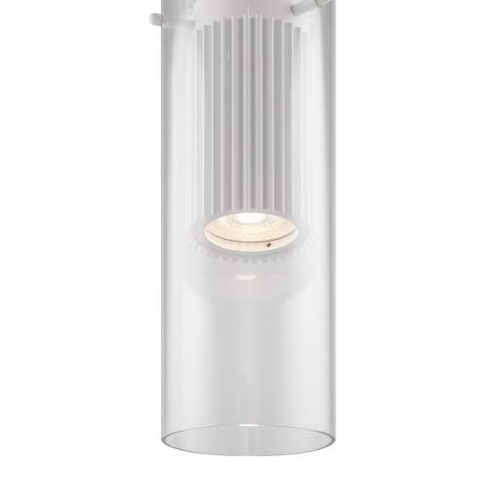 Lampadario Sospensione Moderno Dynamics Alluminio Bianco Vetro 1 Luce Gu10 50W MOD326PL-01W