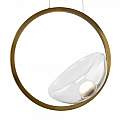 Lampadario A Sospensione Moderno Lunare Metallo Ottone Vetro Luce Led 5W MOD327PL-L5BS3K