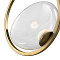 Lampadario A Sospensione Moderno Lunare Metallo Ottone Vetro Luce Led 5W MOD327PL-L5BS3K