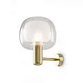 Applique Contemporanea Vision Alluminio Oro 1 Luce Diffusore In Vetro Trasp MOD411WL-01G