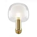 Applique Contemporanea Vision Alluminio Oro 1 Luce Diffusore In Vetro Trasp MOD411WL-01G