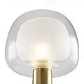 Applique Contemporanea Vision Alluminio Oro 1 Luce Diffusore In Vetro Trasp MOD411WL-01G