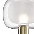 Applique Contemporanea Vision Alluminio Oro 1 Luce Diffusore In Vetro Trasp MOD411WL-01G