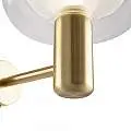 Applique Contemporanea Vision Alluminio Oro 1 Luce Diffusore In Vetro Trasp MOD411WL-01G