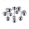 Lampadario Contemporaneo Dallas Metallo Cromo 12 Luci Diffusori Fumè MOD545PL-12CH