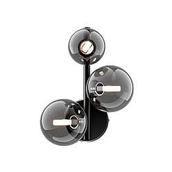 Applique Contemporanea Dallas Metallo Nero 3 Luci Diffusore Vetro Specchiato Applique Contemporanea Dallas Metallo Nero 3 Luci Diffusore Vetro Specchiato