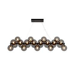 Lampadario Contemporaneo Dallas Metallo Nero 25 Luci Diffusori Vetro  Nero Specchiato Lampadario Contemporaneo Dallas Metallo Nero 25 Luci Diffusori Vetro  Nero Specchiato