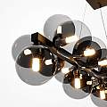 Lampadario Contemporaneo Dallas Metallo Nero 25 Luci Diffusori Vetro Nero Specchiato | Lampadari e Sospensioni | Luce Art Shop Lampadario Contemporaneo Dallas Metallo Nero 25 Luci Diffusori Vetro Nero Specchiato | Maytoni