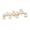 Applique Contemporanea Dallas Metallo Ambra 13 Luci Diffusori Cognac MOD547WL-13G