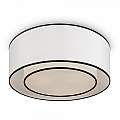 Plafoniera Moderna Bergamo In Metallo Bianca E Nera 3 Luci Diffusore In Tessuto MOD613CL-03W