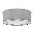 Plafoniera Moderna Bergamo In Metallo Cromo 3 Luci Diffusore In Tessuto MOD613CL-04GR