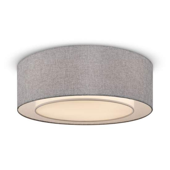 Plafoniera Moderna Bergamo In Metallo Cromo 3 Luci Diffusore In Tessuto MOD613CL-04GR