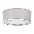 Plafoniera Moderna Bergamo In Metallo Cromo E Grigio 3 Luci Diffusore In Tessuto MOD617CL-04GR
