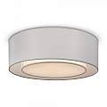Plafoniera Moderna Bergamo In Metallo Cromo E Grigio 3 Luci Diffusore In Tessuto MOD617CL-04GR