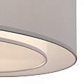 Plafoniera Moderna Bergamo In Metallo Cromo E Grigio 3 Luci Diffusore In Tessuto MOD617CL-04GR