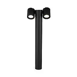 Lampione Per Esterno Moderno Alluminio Nero 2 Luci Gu10 50W Ip54