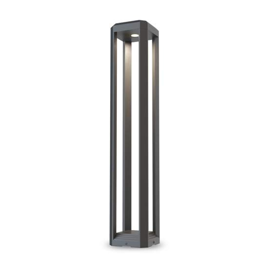 Lampada Da Terra Moderna Da Esterno Alluminio Grigio Luce Led 13W Ip65 O019FL-L12GR3K