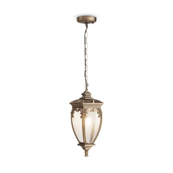 Lampada A Soffitto Classica Da Esterno Alluminio Oro 1 Luce E27 60W Ip44 O414PL-01GB