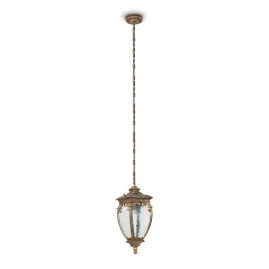 Lampada A Soffitto Classica Da Esterno Alluminio Oro 1 Luce E27 60W Ip44 O414PL-01GB