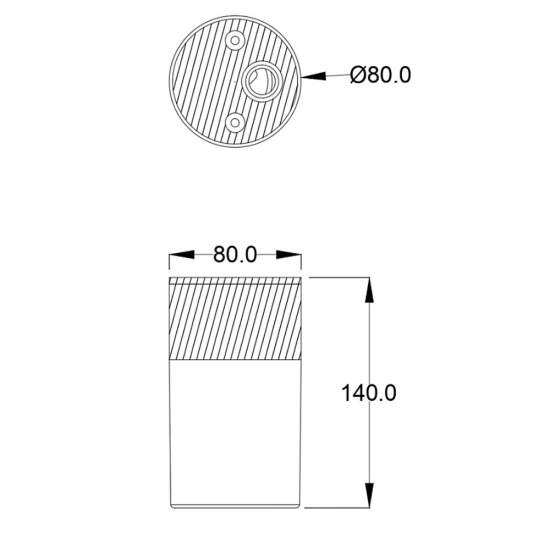 Lampade A Soffitto Moderno Da Esterno Alluminio Nero 1 Luce E27 60W Ip54 O418CL-01B