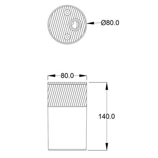 Lampade A Soffitto Moderno Da Esterno Alluminio Grafite 1 Lucee27 60W Ip54 O418CL-01GR