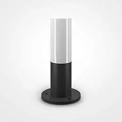 Lampione Per Esterno Moderno Metallo Nero 1 Luce Le27 60W Ip54