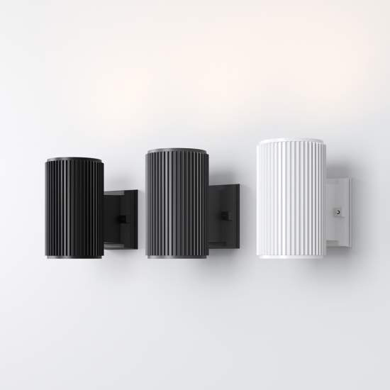 Lampada Da Parete Moderna Da Esterno Metallo Nero Luce1E27 60W Ip54 O419WL-01B